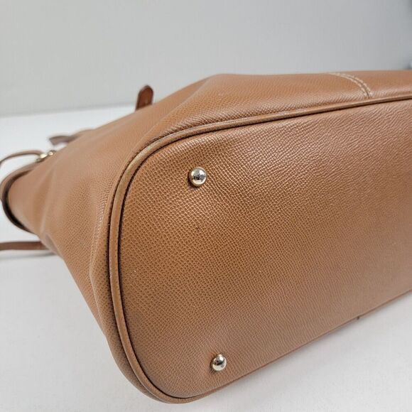 Dooney & Bourke Davis Tassel Saffiano Zip Shopper Tote Pebble Tan Leather Purse - Picture 11 of 16